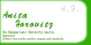 anita horovitz business card